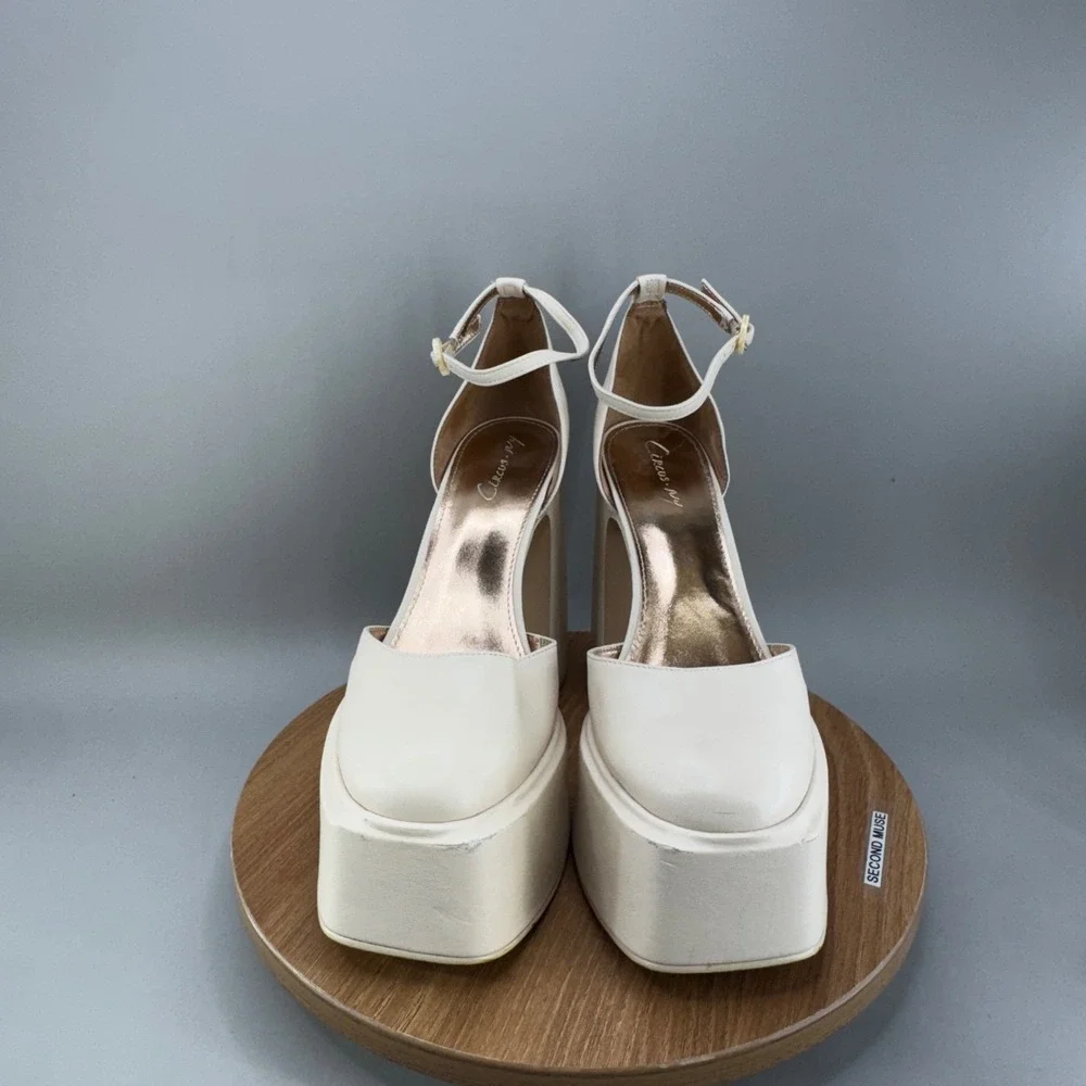 Circus NY Sam Edelman Platform‎ Mary Jane Heels 10  Ivory Retro Bratz Aesthetic
